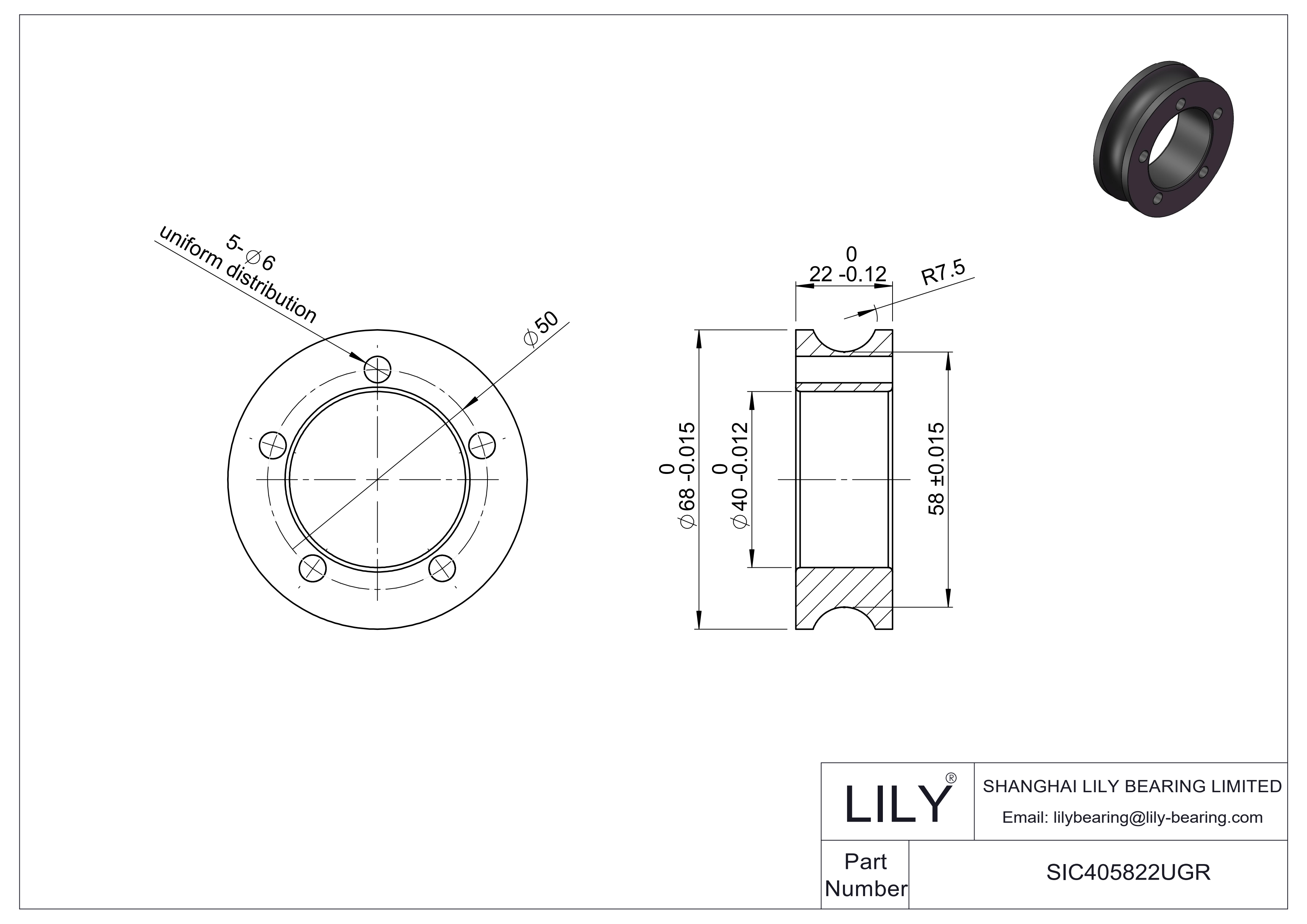 SIC405822UGR 碳化硅 (Sic) 元件 cad drawing